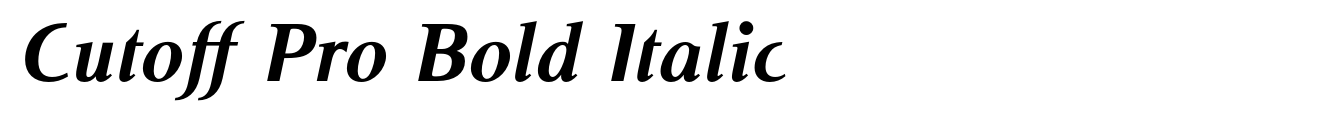 Cutoff Pro Bold Italic